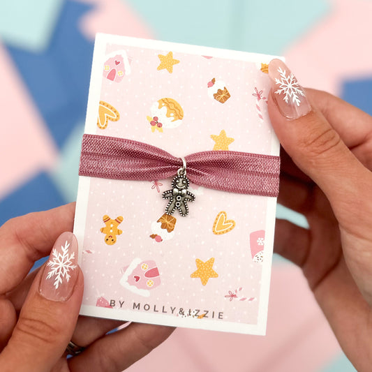 Gingerbread Man Stretch Charm Bracelet