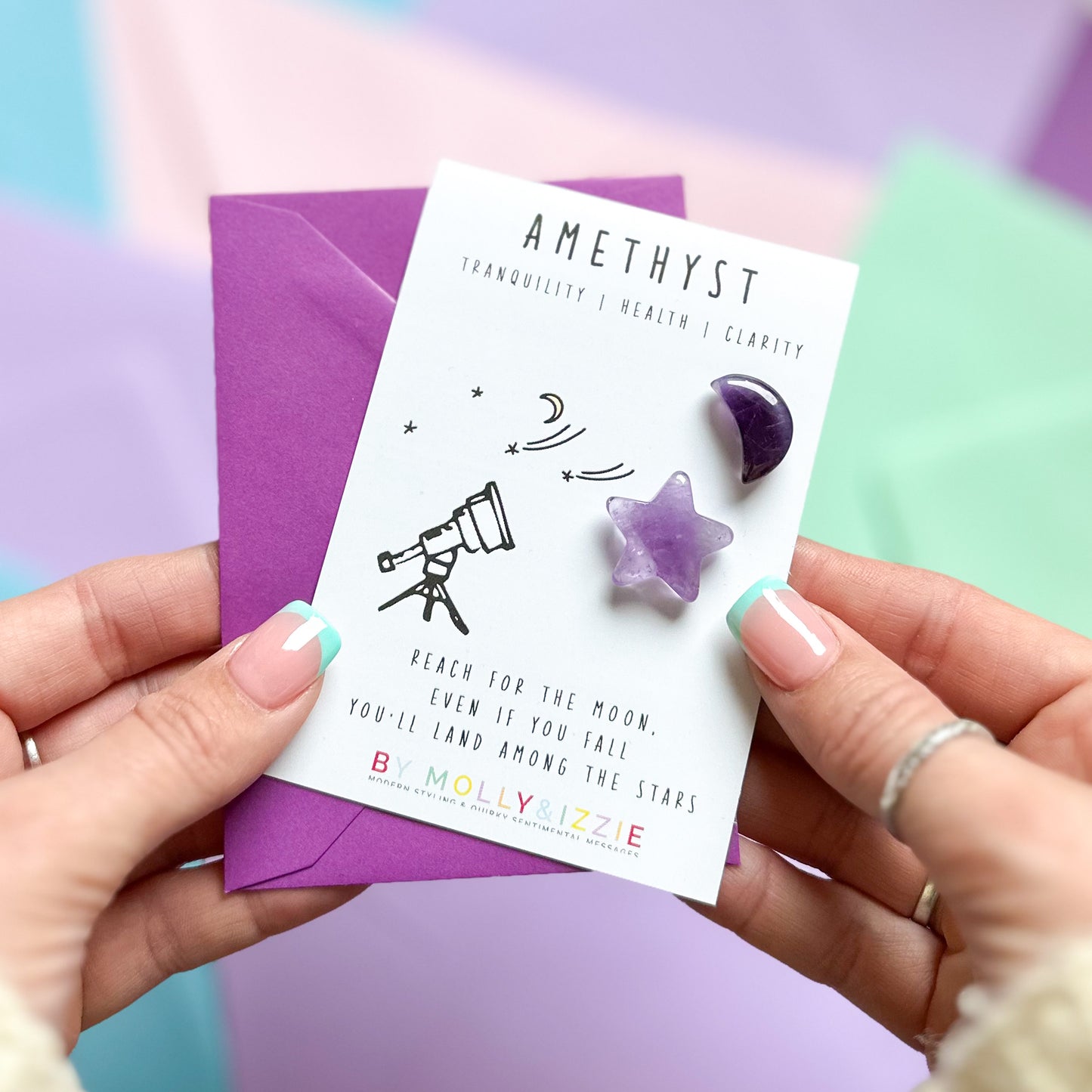 Amethyst Star & Moon Stones