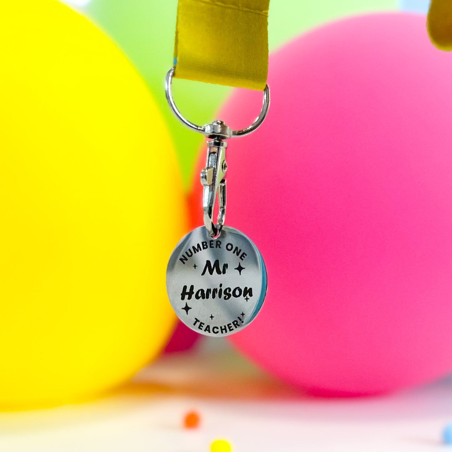 Numer One Teacher Personalised Medal