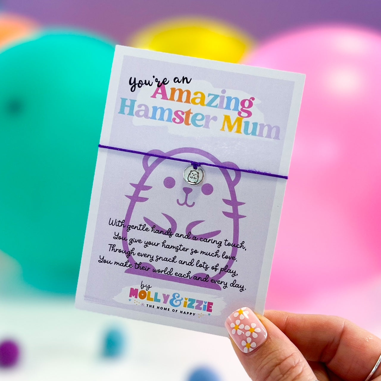 Amazing Hamster Mum Charm Bracelet