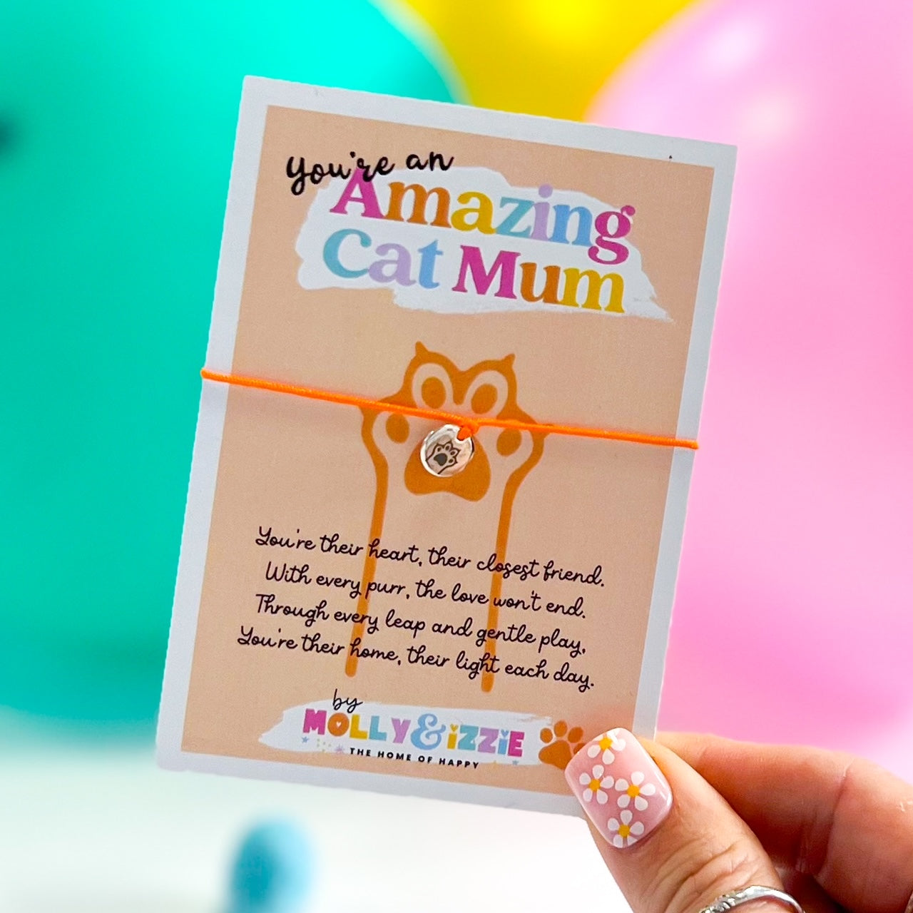 Amazing Cat Mum Charm Bracelet