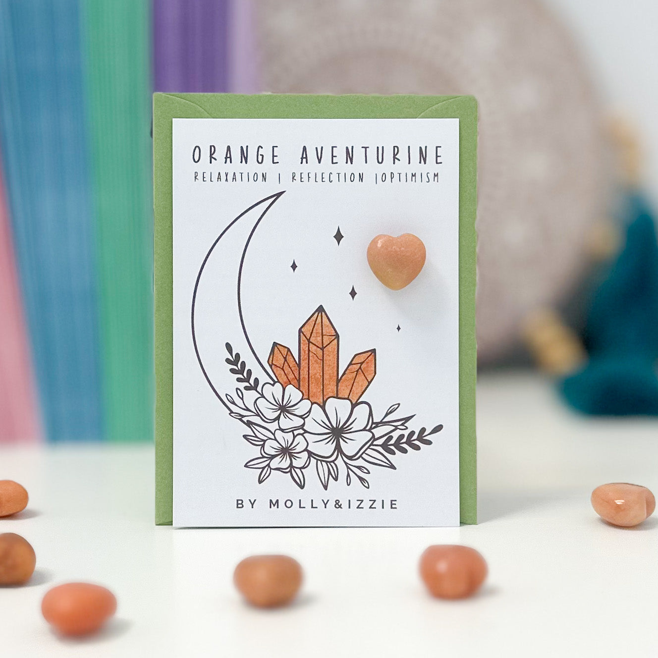 Orange Aventurine Heart Stone