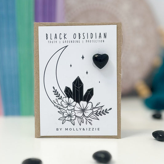 Black Obsidian Heart Stone