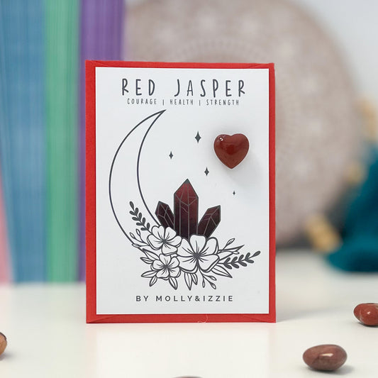 Red Jasper Heart Stone