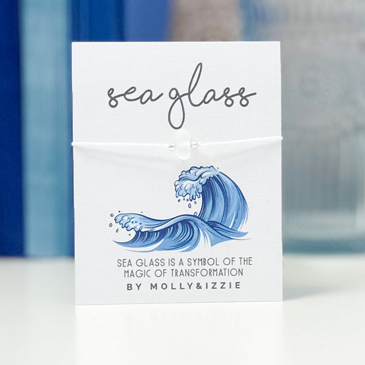 Sea Glass Bracelet - White