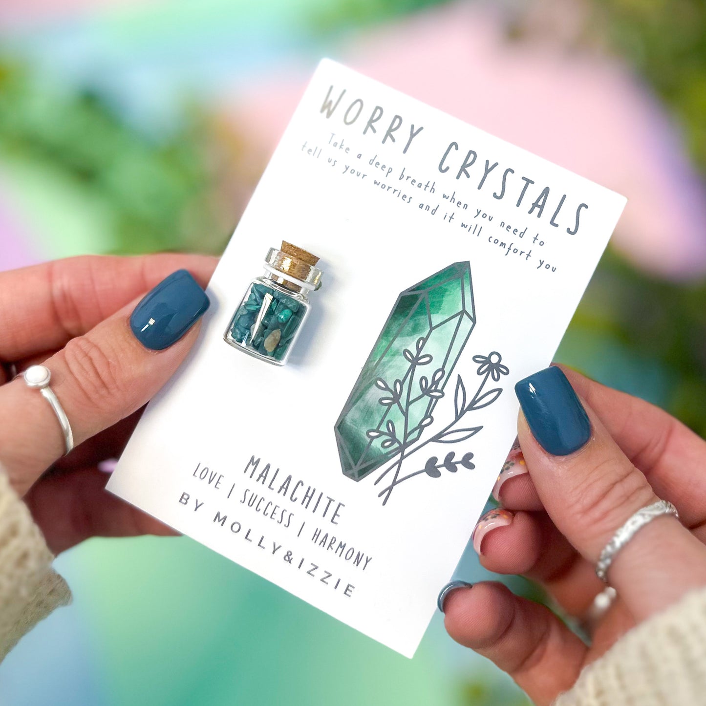 Malachite Worry Crystals