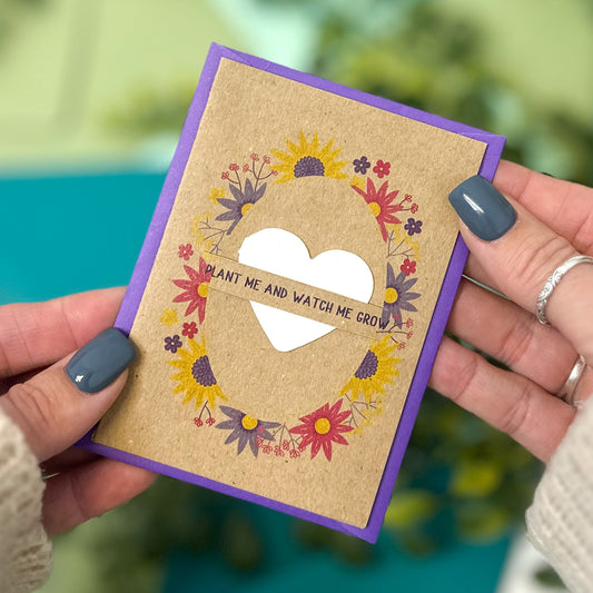 Summer Sunflower Wreath Seed Card