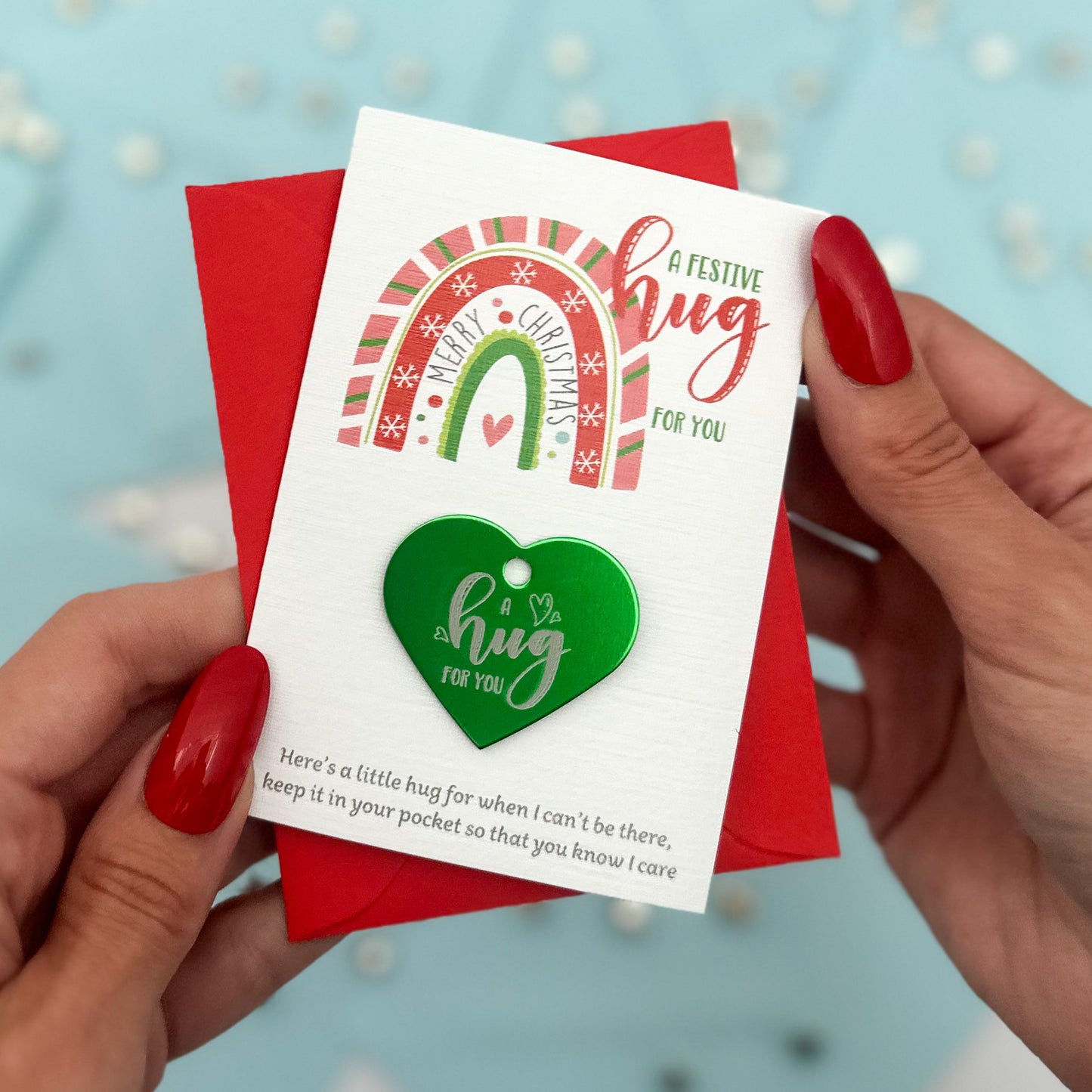 A Rainbow & Heart Christmas Hug