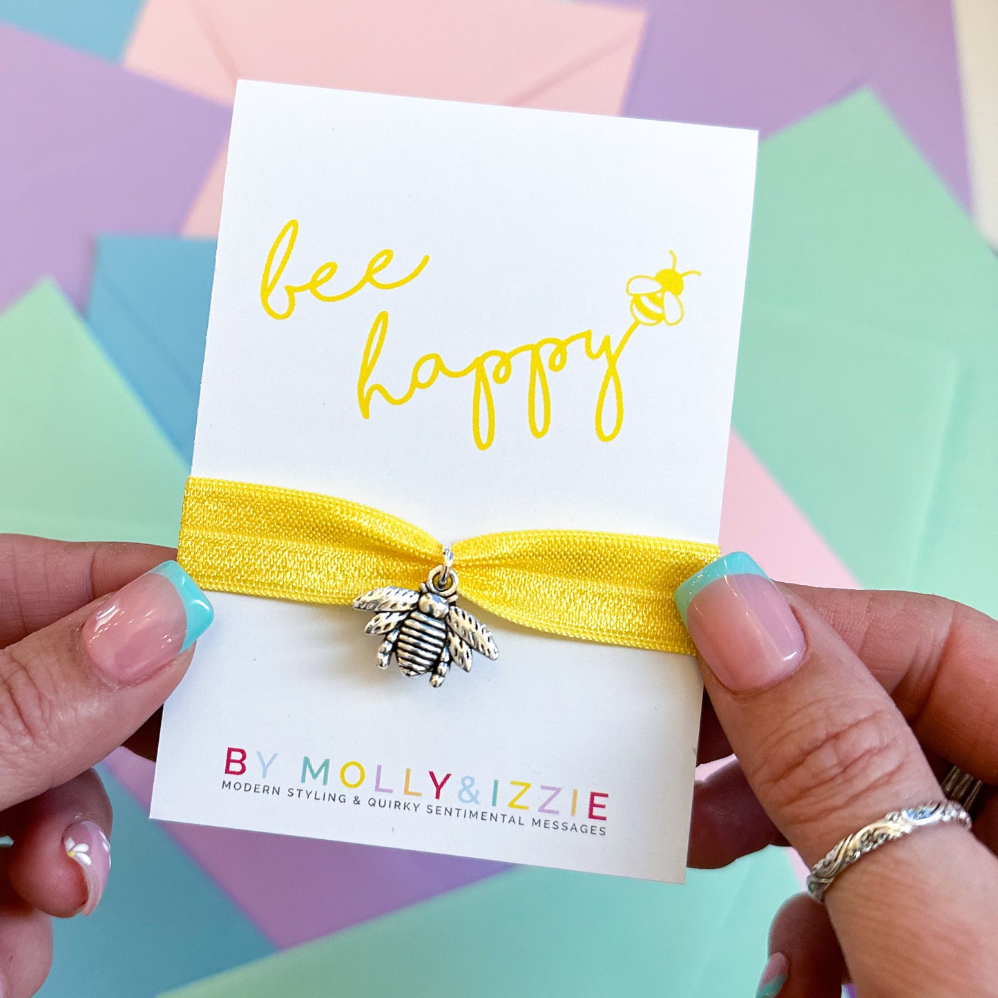 Bee Happy Stretch Charm Bracelet