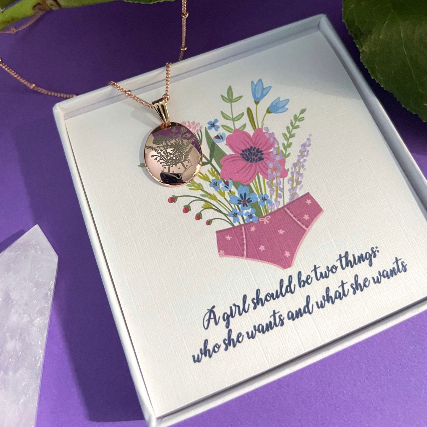 Celebrate Women Rose Gold Necklace