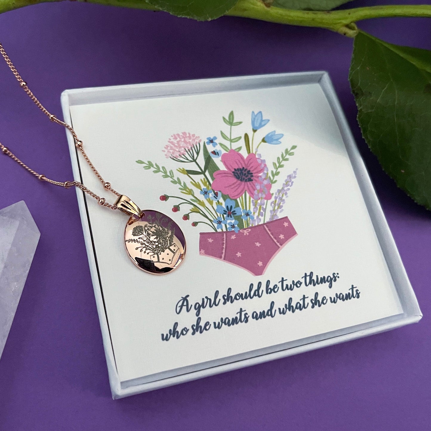 Celebrate Women Rose Gold Necklace