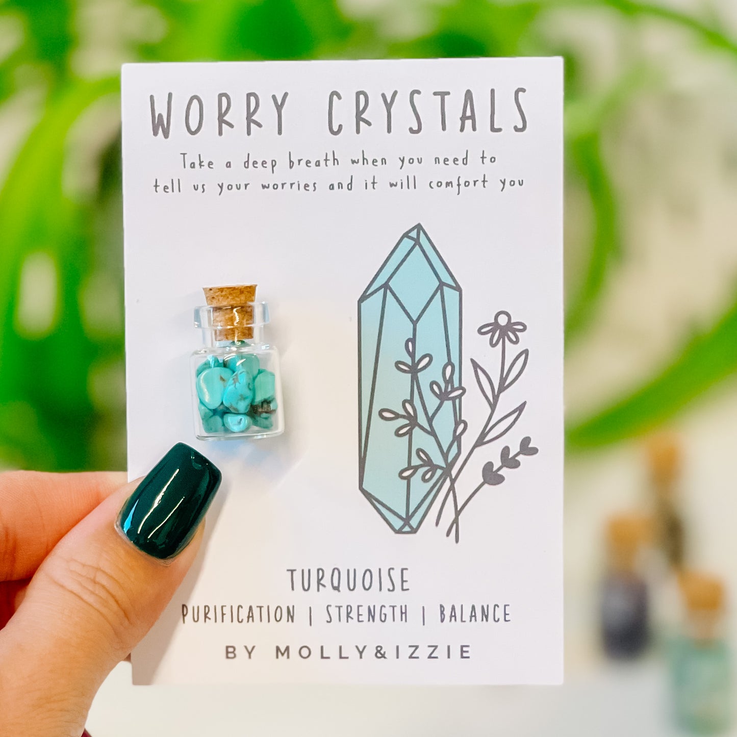 Turquoise Worry Crystals