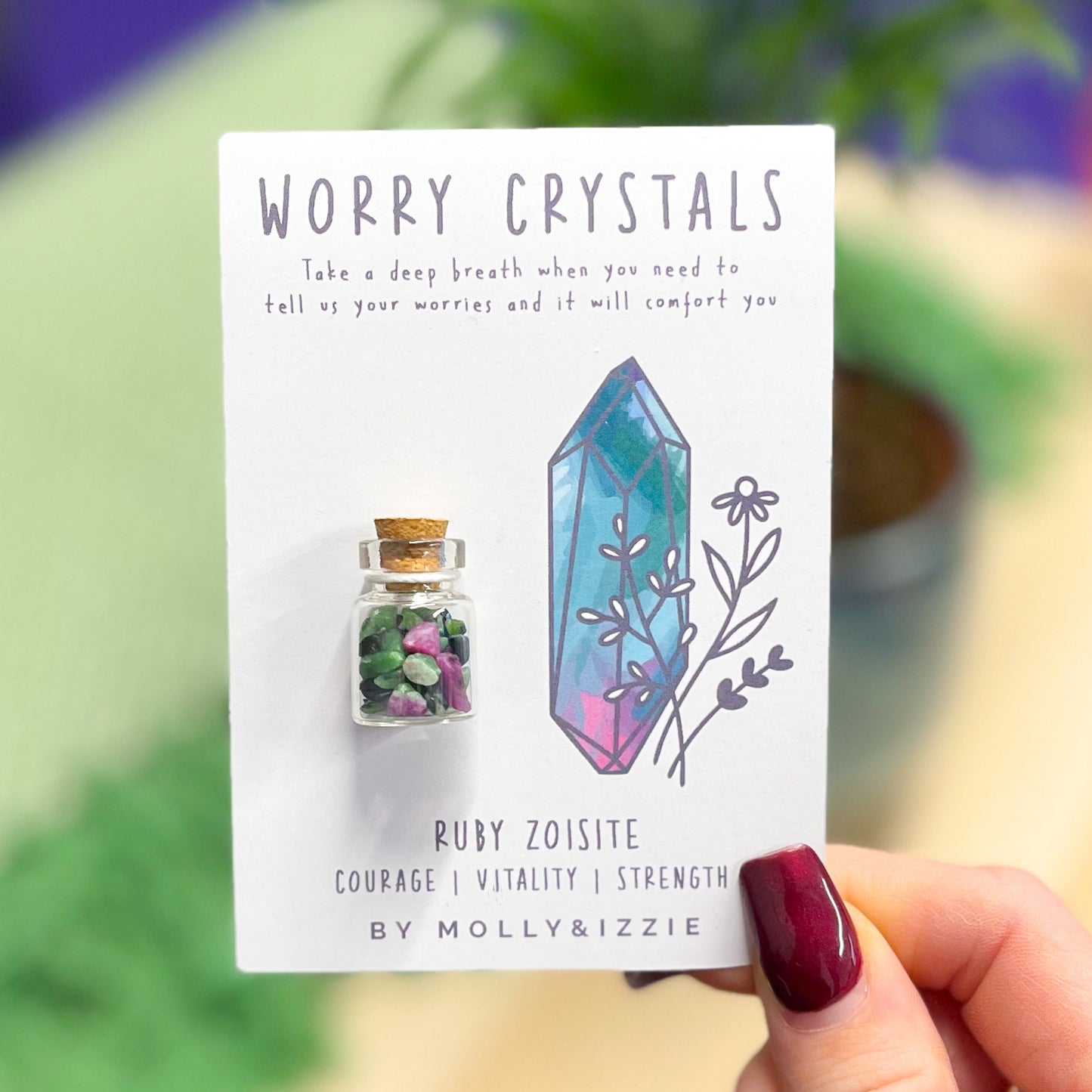 Ruby Zoisite Worry Crystals