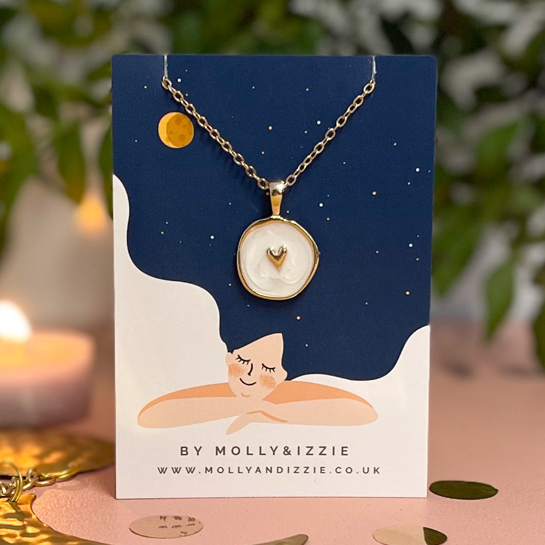 Dream Necklace - White Heart