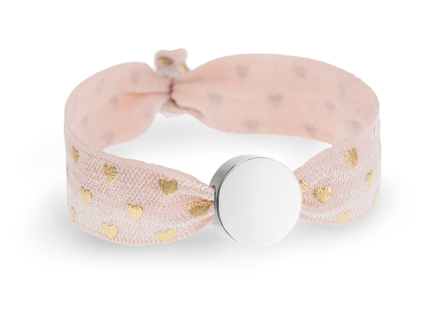 Tea Rose & Gold Hearts Metallic Print