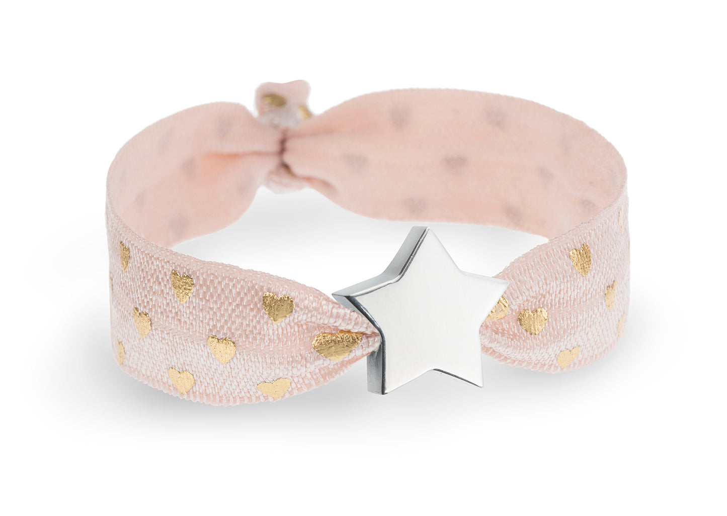 Tea Rose & Gold Hearts Metallic Print