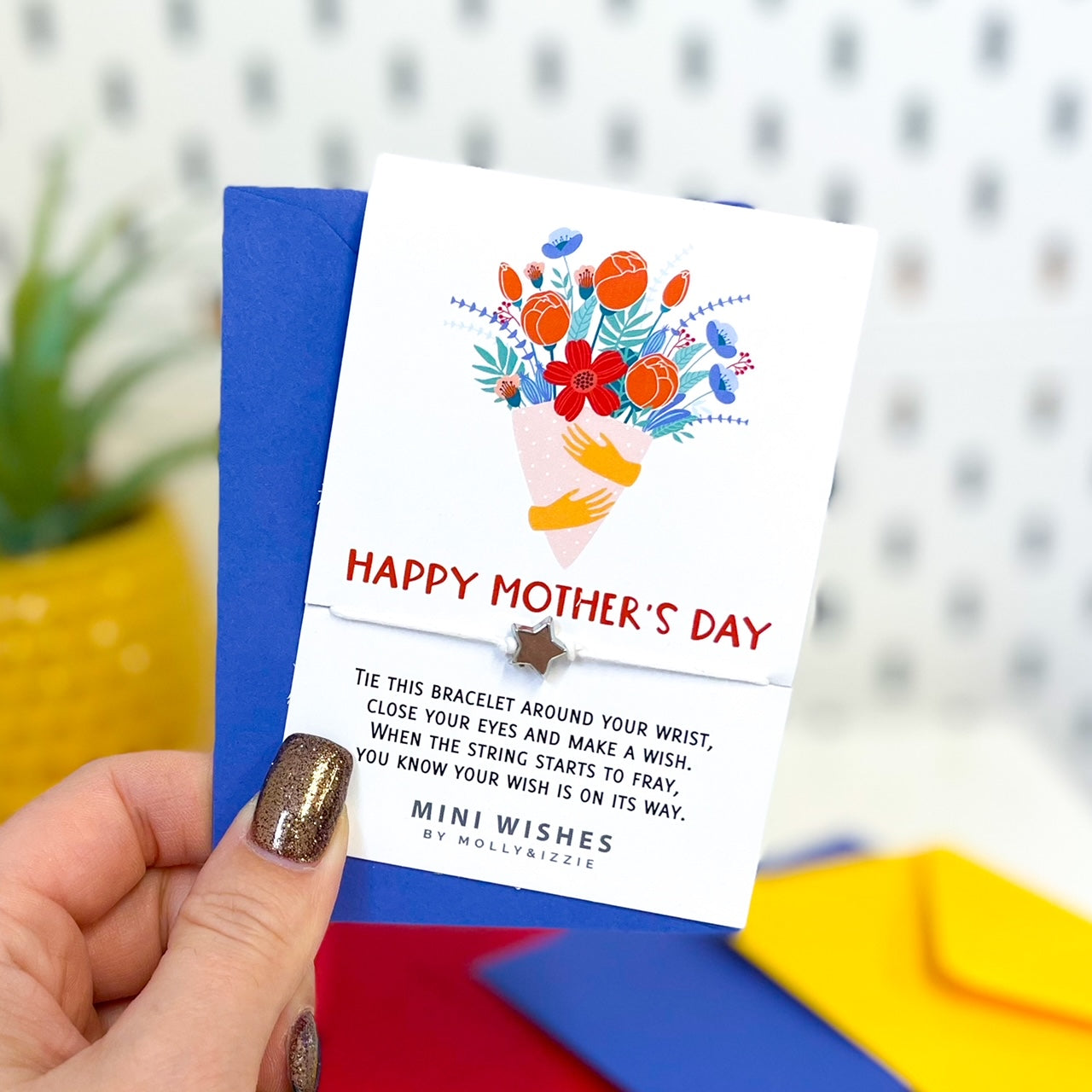 Happy Mother's Day Flowers Mini Wish Bracelet