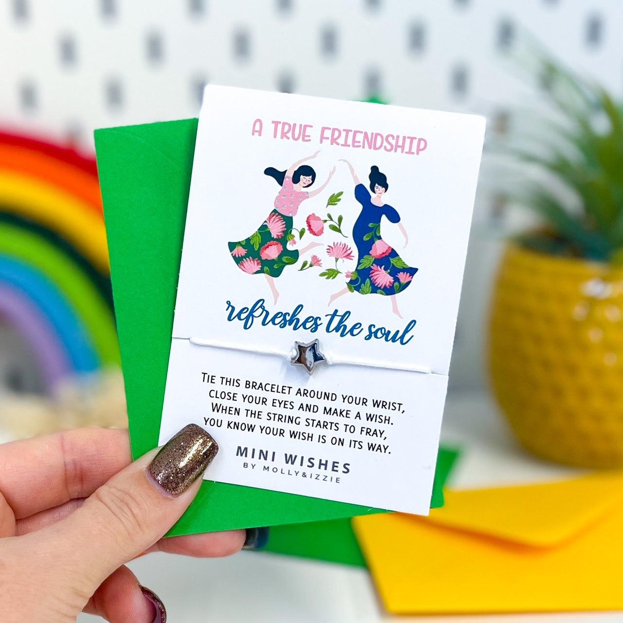 A True Friendship Refreshes The Soul Mini Wish Bracelet