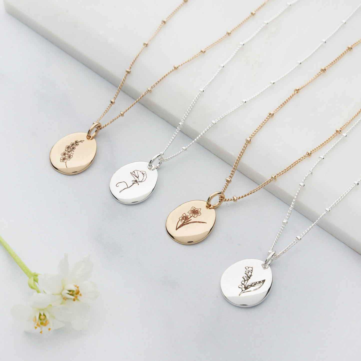 Birth Flower Necklace