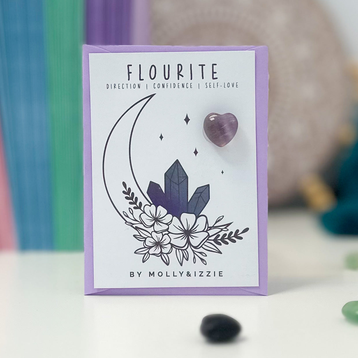 Fluorite Heart Stone