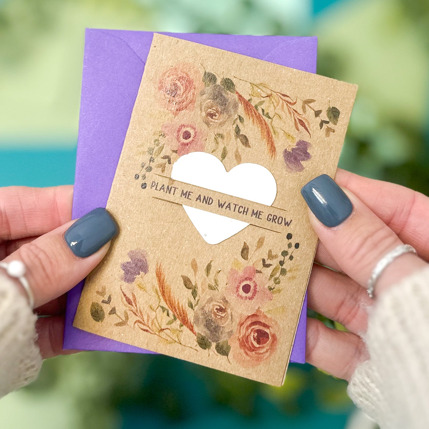 Boho Flowers Seed Card