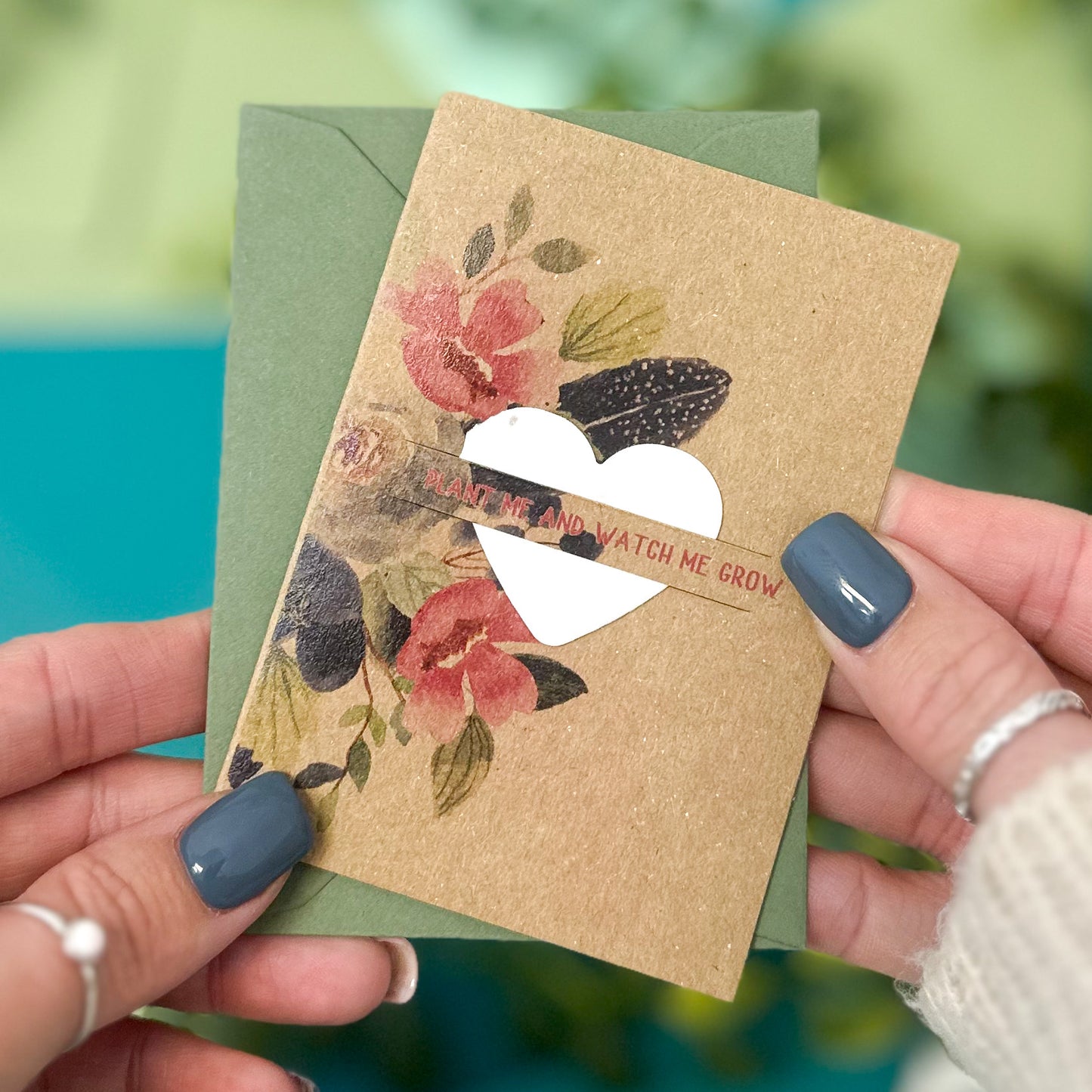 Boho Flower Seed Card