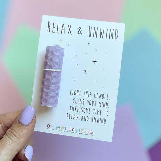 Relax & Unwind Candle - Light Purple