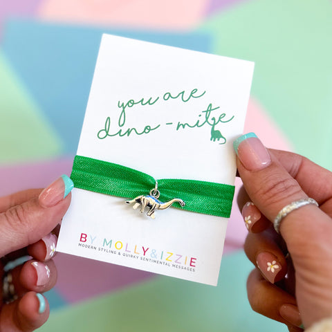 You Are Dino Mite Stretch Charm Bracelet