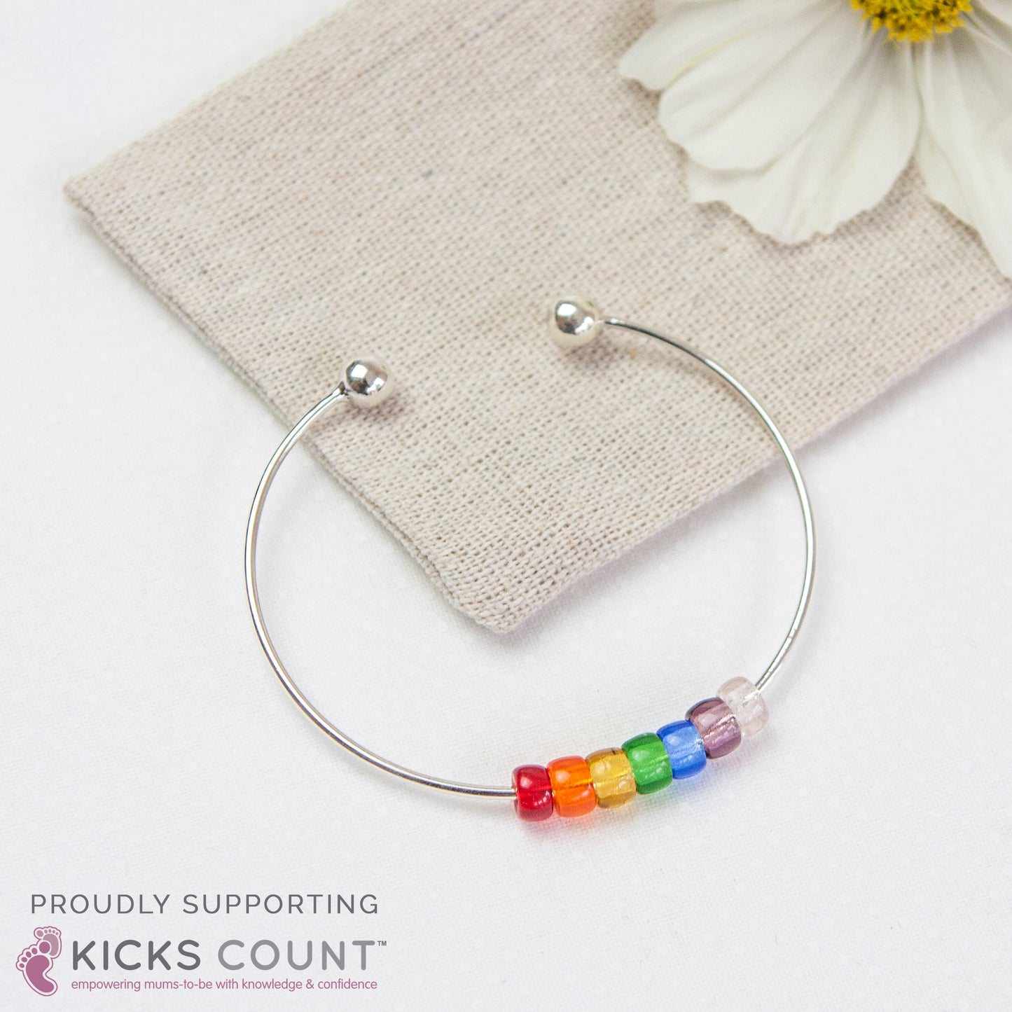 Sterling Silver Rainbow Bangle