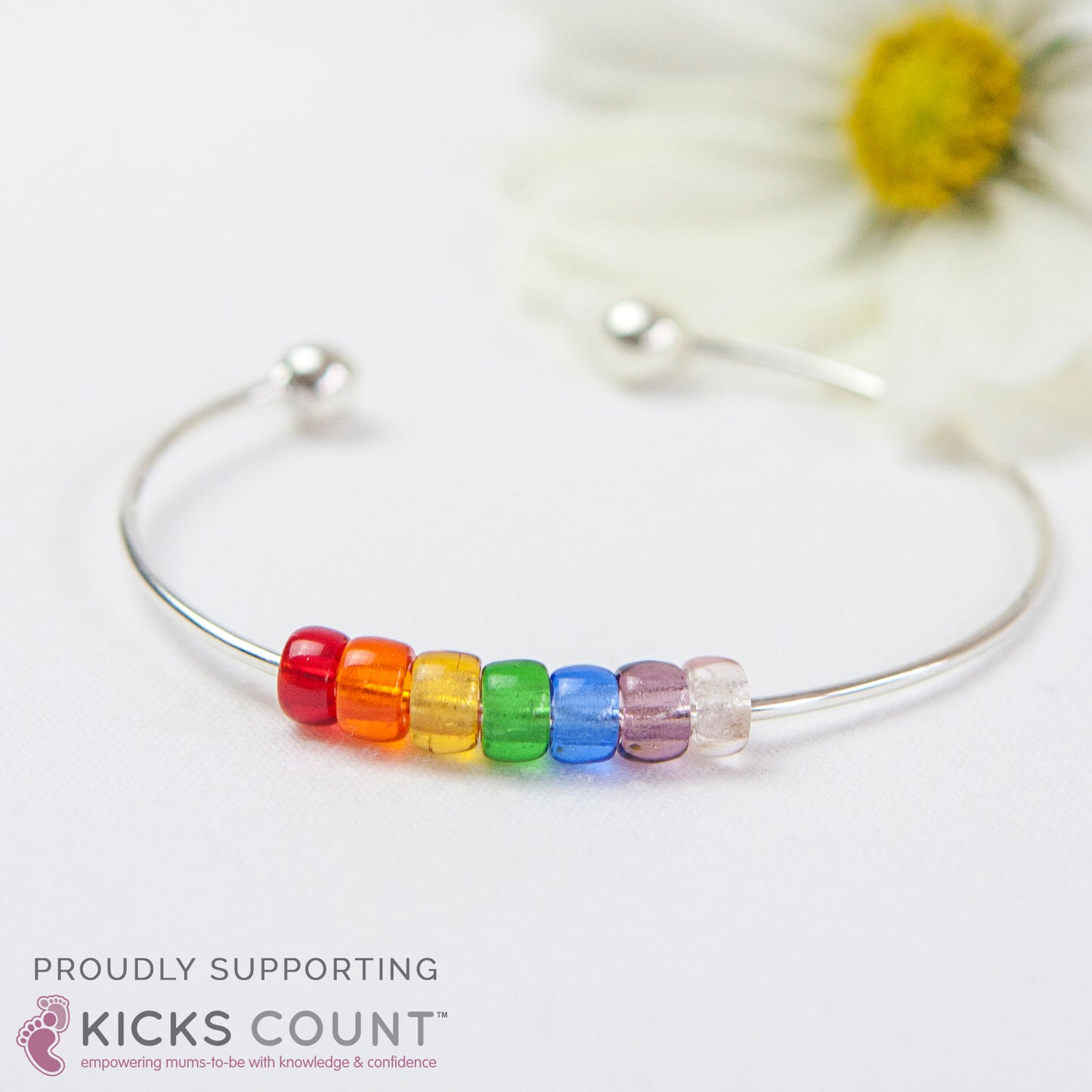 Sterling Silver Rainbow Bangle