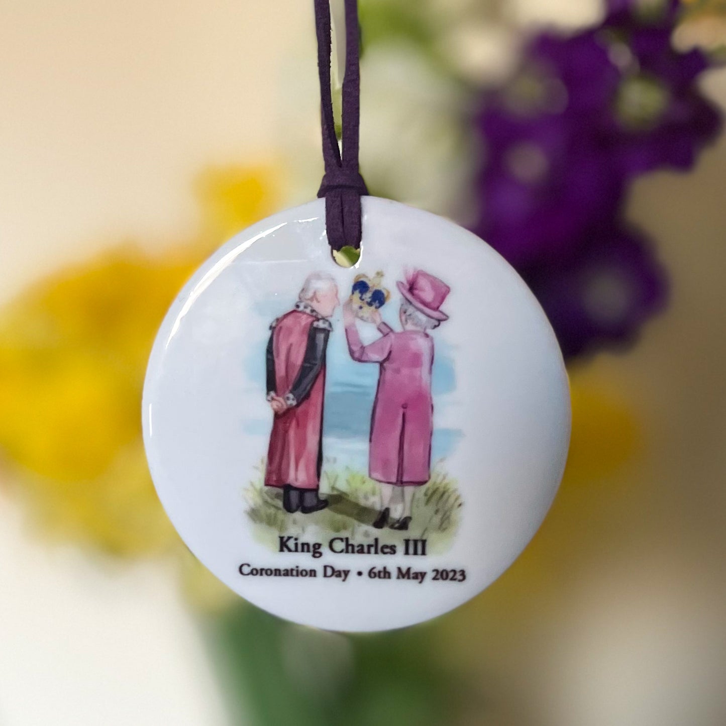 King Charles Coronation Ceramic Disc Decoration