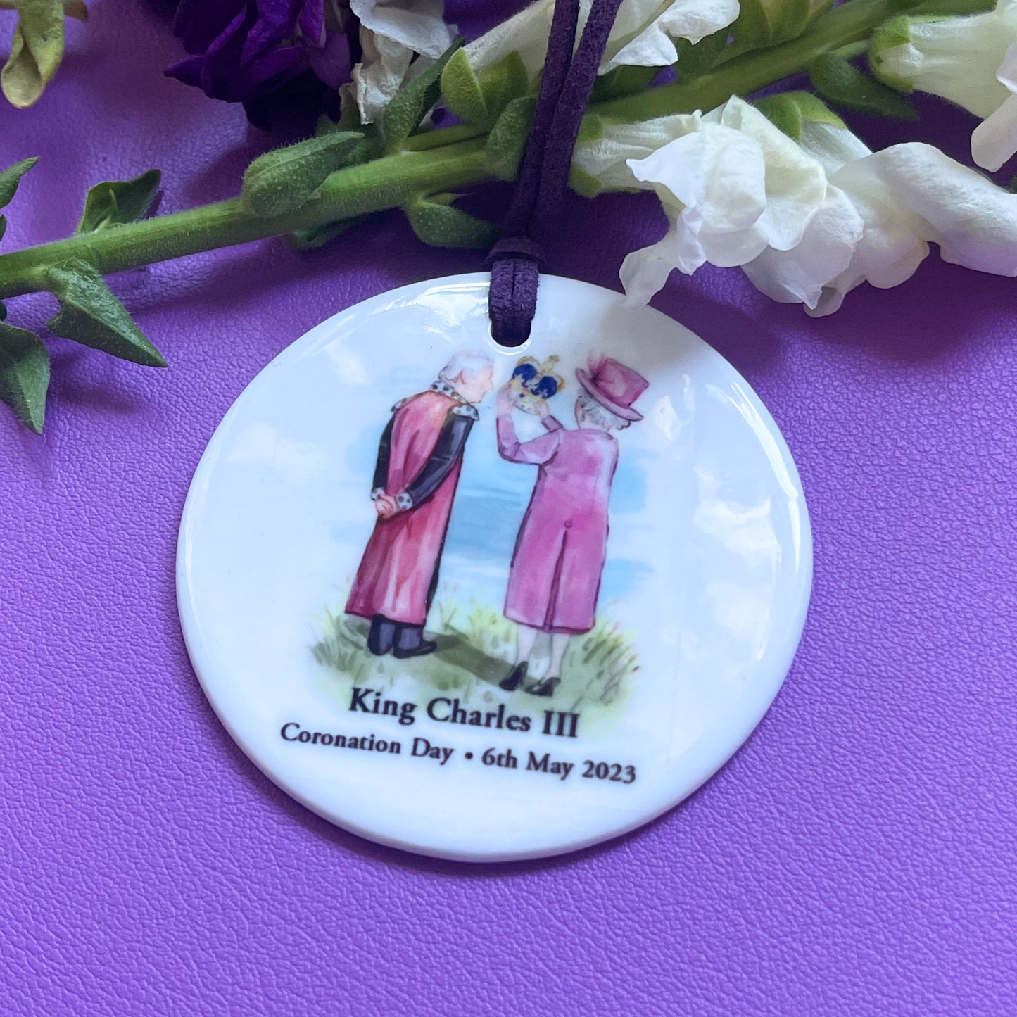 King Charles Coronation Ceramic Disc Decoration