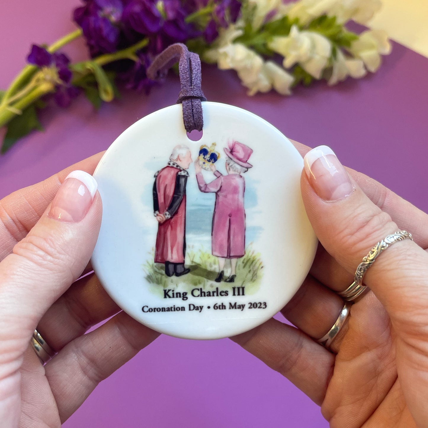 King Charles Coronation Ceramic Disc Decoration