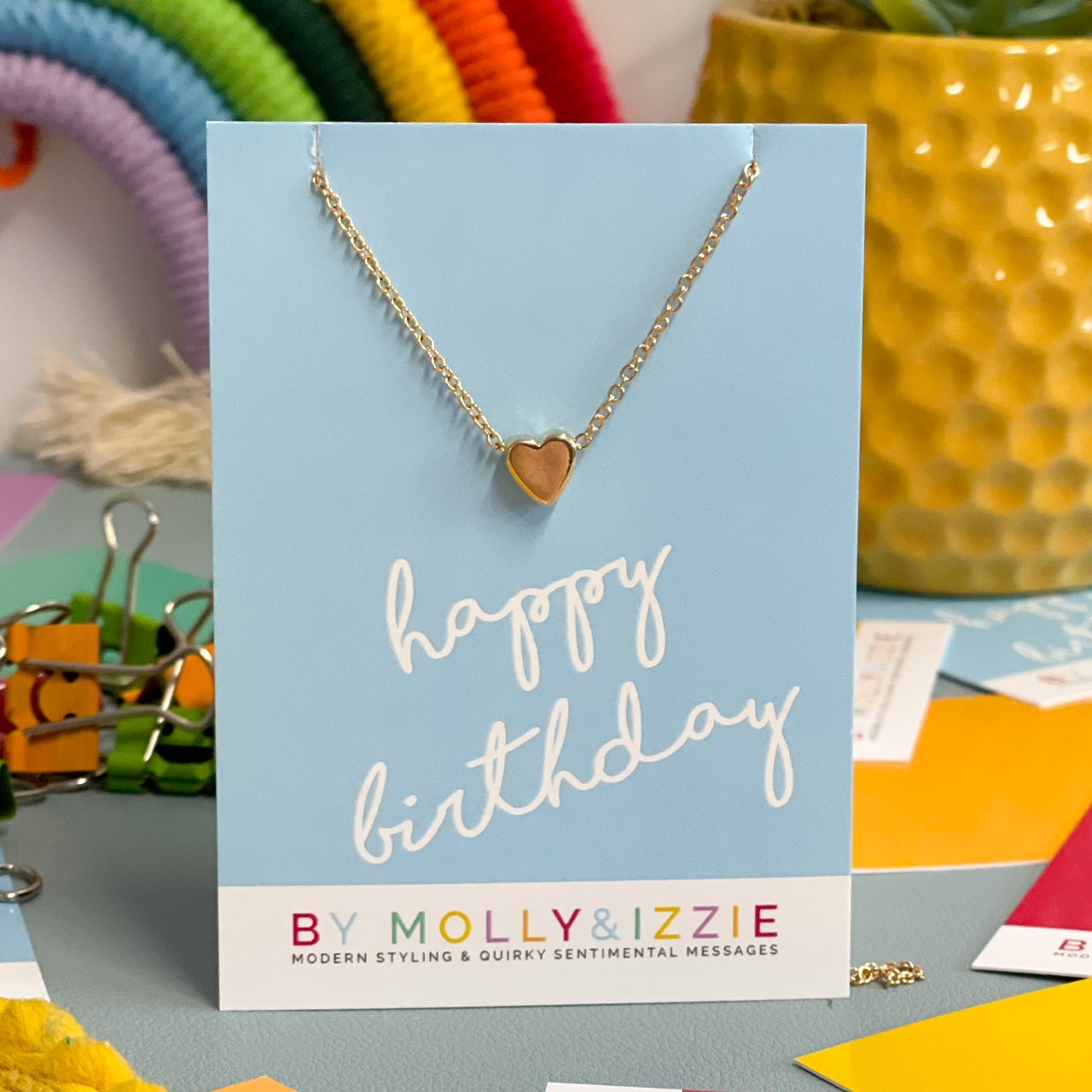 Happy Birthday  - Heart Necklace