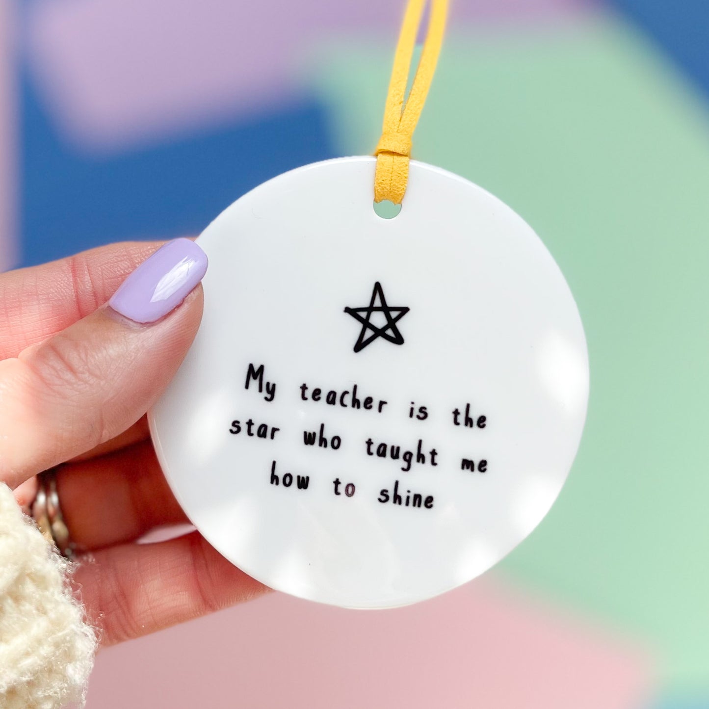 Teacher Ceramic Disc Decoration