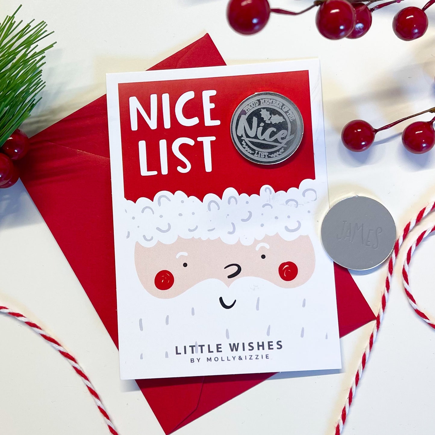 Personalised 'Nice List' Coin