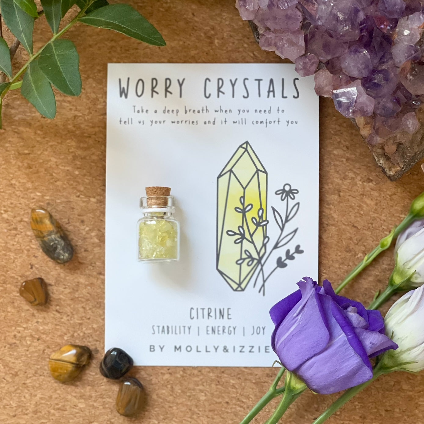 Citrine Worry Crystals