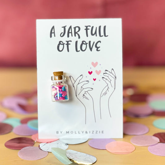 Little Jar of Love - Pink, Purple, Blue