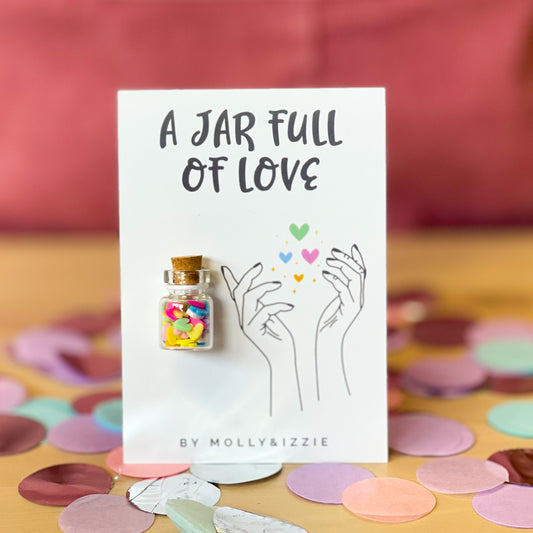 Little Jar of Love - Yellow, Blue, Pink, Purple, Green