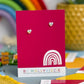 Rainbow - Sterling Silver Heart Earrings