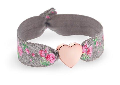 Grey & Ditsy Rose Print