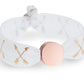 White & Gold Cross Arrows Metallic Print