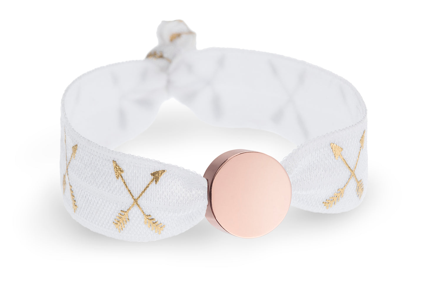 White & Gold Cross Arrows Metallic Print