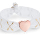 White & Gold Cross Arrows Metallic Print