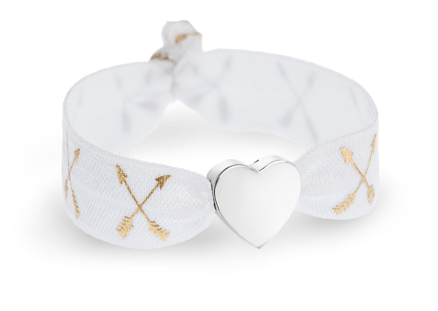 White & Gold Cross Arrows Metallic Print