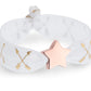 White & Gold Cross Arrows Metallic Print