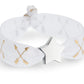 White & Gold Cross Arrows Metallic Print