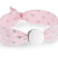 Soft Pink & Silver Hearts Metallic Print