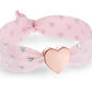 Soft Pink & Silver Hearts Metallic Print