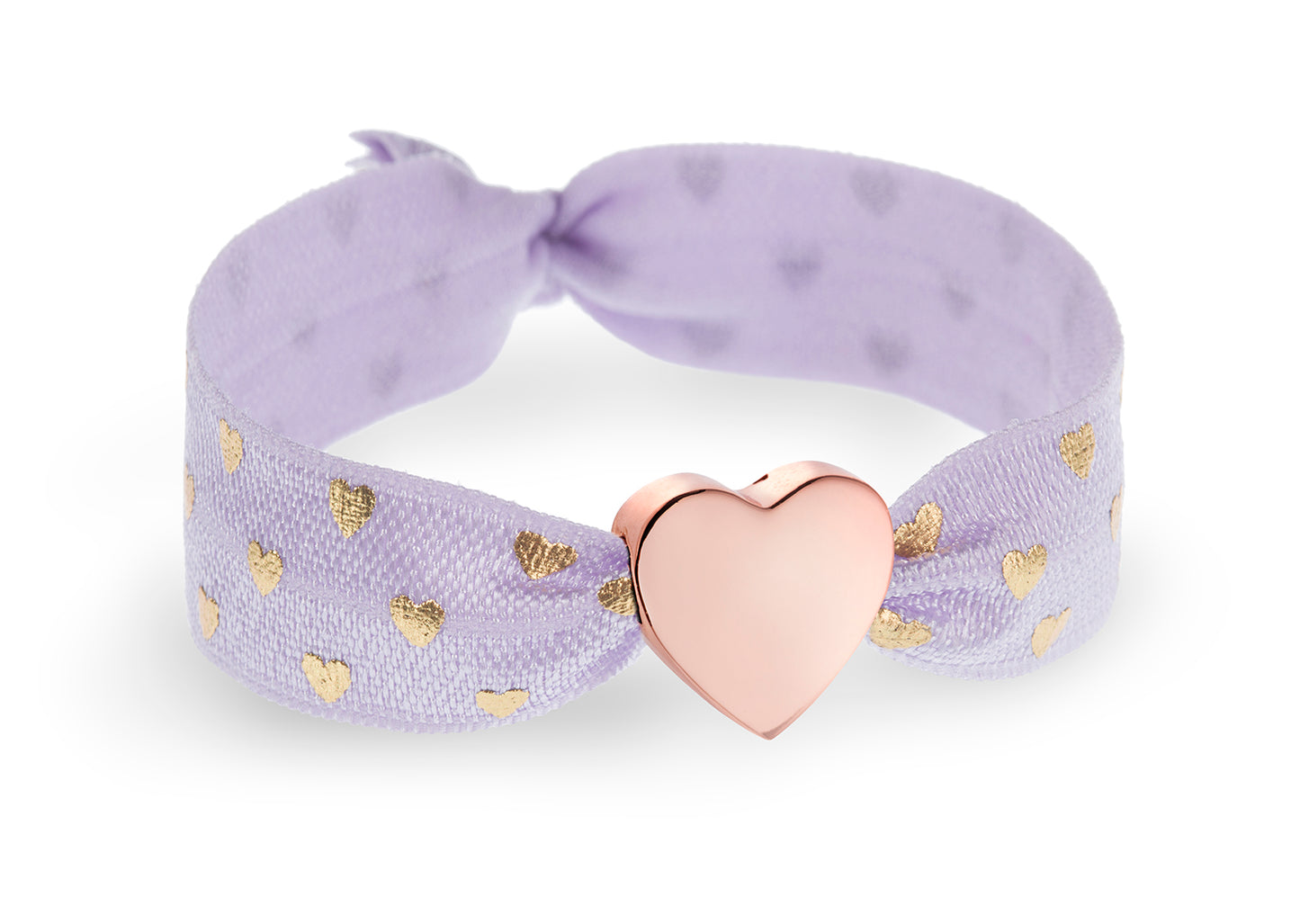 Lavender & Gold Hearts Metallic Print